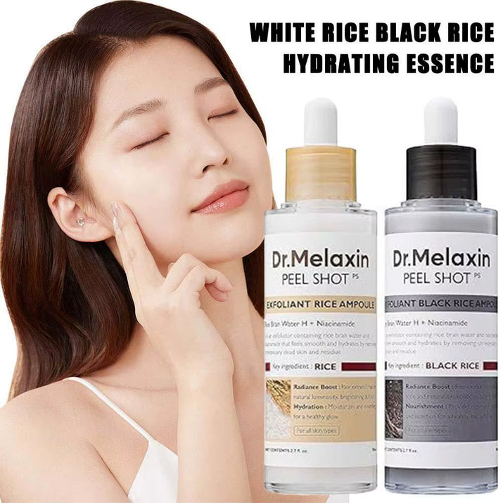 Dr.Melaxin Peel Shot White/Black Rice Exfoliating Essence Oil Control Long-Lasting Moisturizi Gentle Hydrating Skin Care