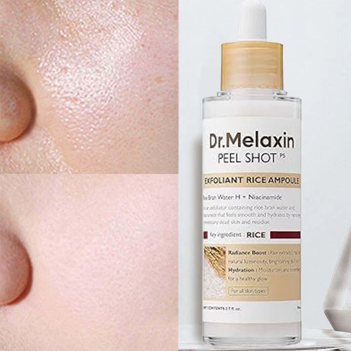 Dr.Melaxin Peel Shot White/Black Rice Exfoliating Essence Oil Control Long-Lasting Moisturizi Gentle Hydrating Skin Care