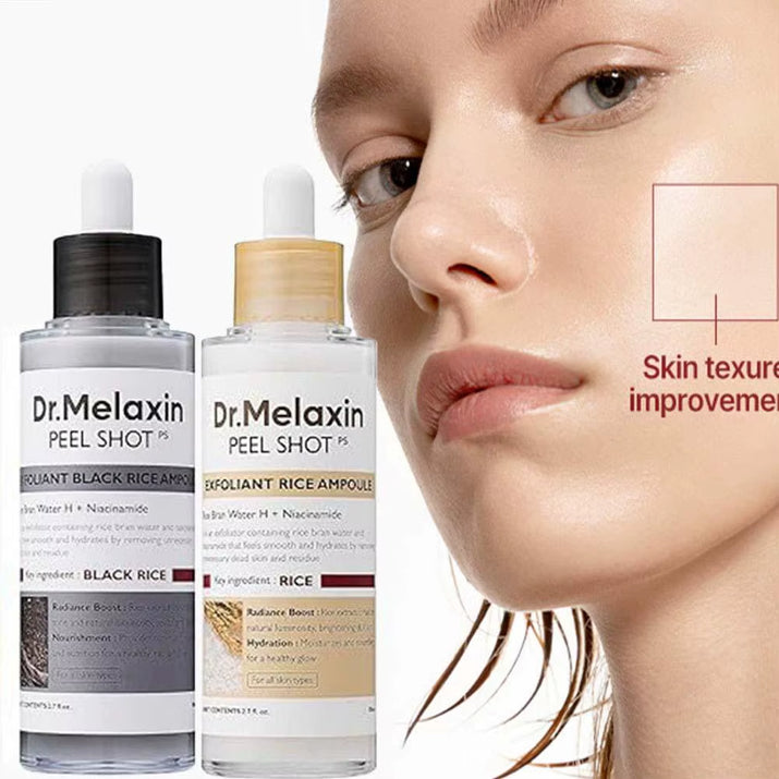 Dr.Melaxin Peel Shot White/Black Rice Exfoliating Essence Oil Control Long-Lasting Moisturizi Gentle Hydrating Skin Care